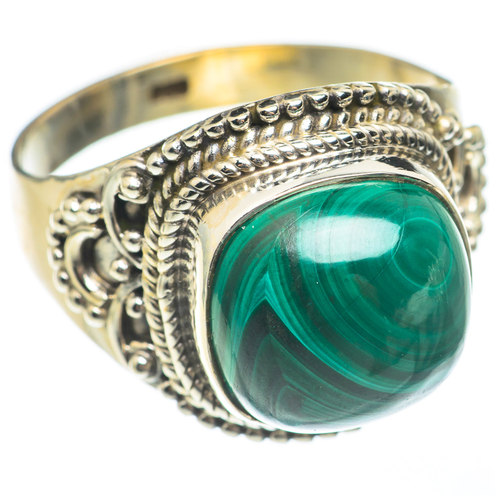Malachite Rings handcrafted by Anasilvercos - RING68182