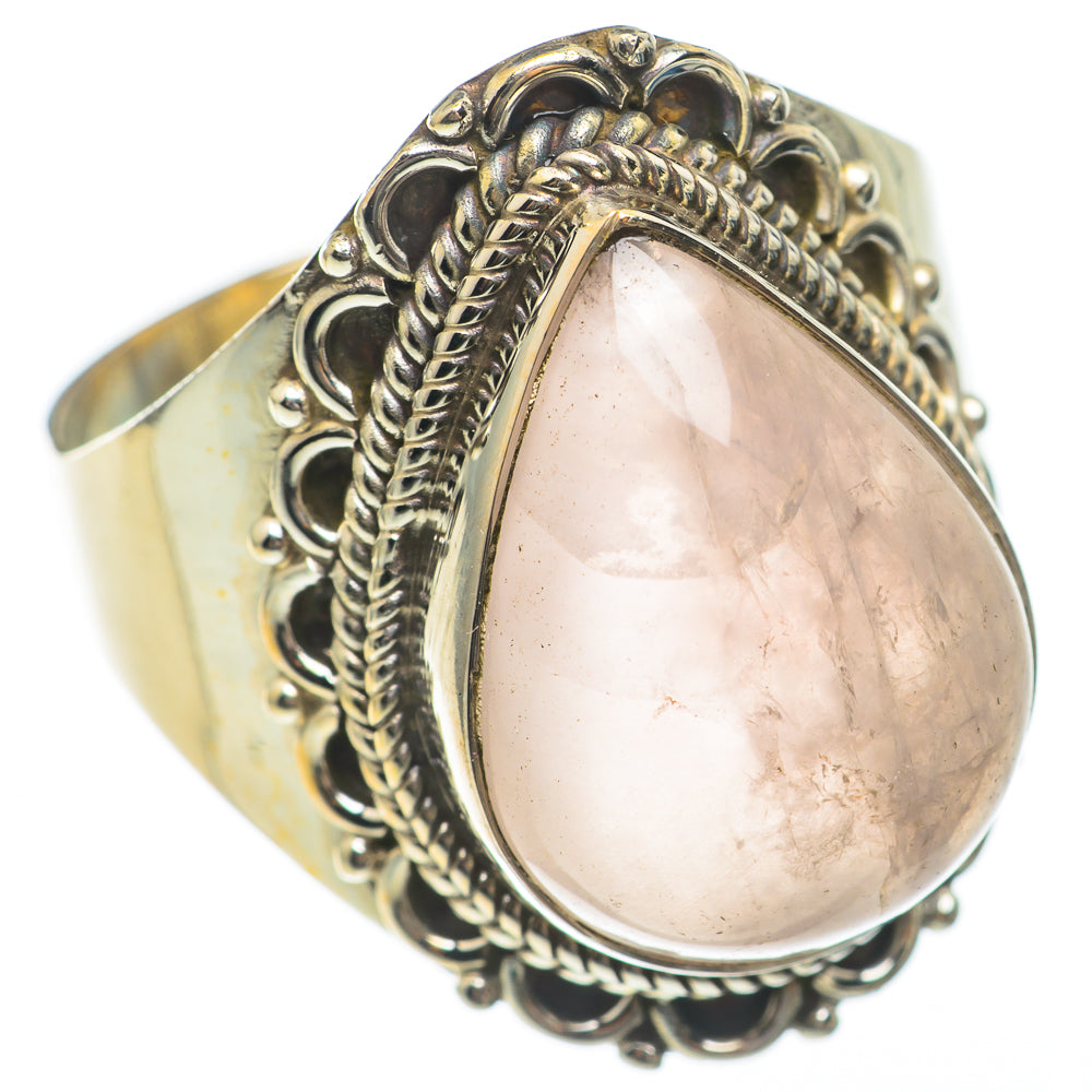 Rose Quartz Rings handcrafted by Anasilvercos - RING68190