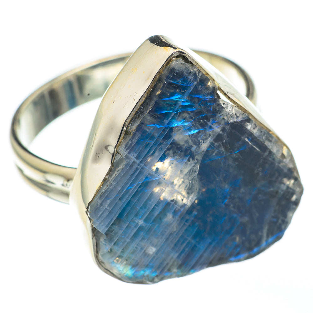 Rainbow Moonstone Rings handcrafted by Anasilvercos - RING68229