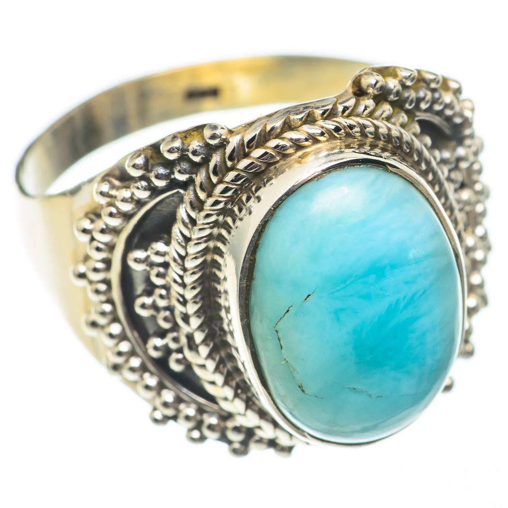 Larimar Rings handcrafted by Anasilvercos - RING68255