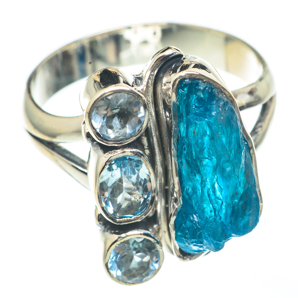 Apatite, Blue Topaz Rings handcrafted by Anasilvercos - RING68257