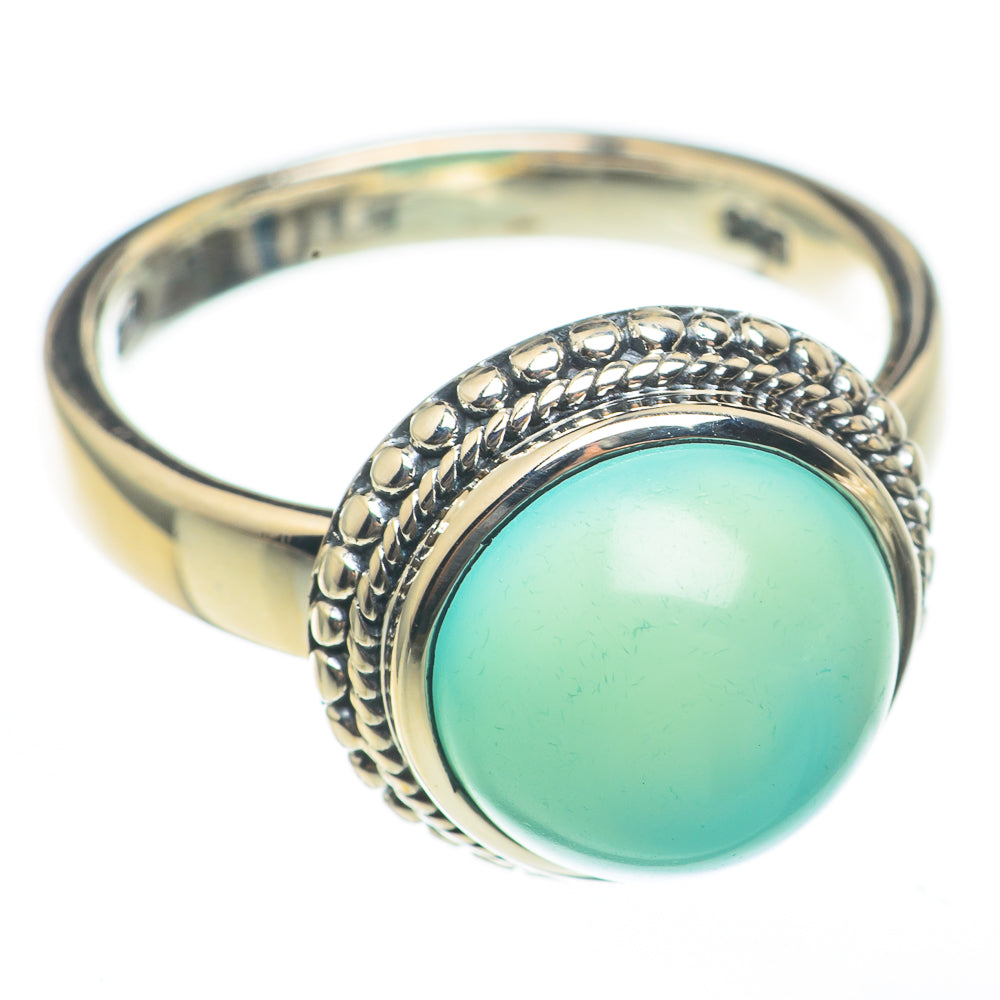Aqua Chalcedony Rings handcrafted by Anasilvercos - RING68260