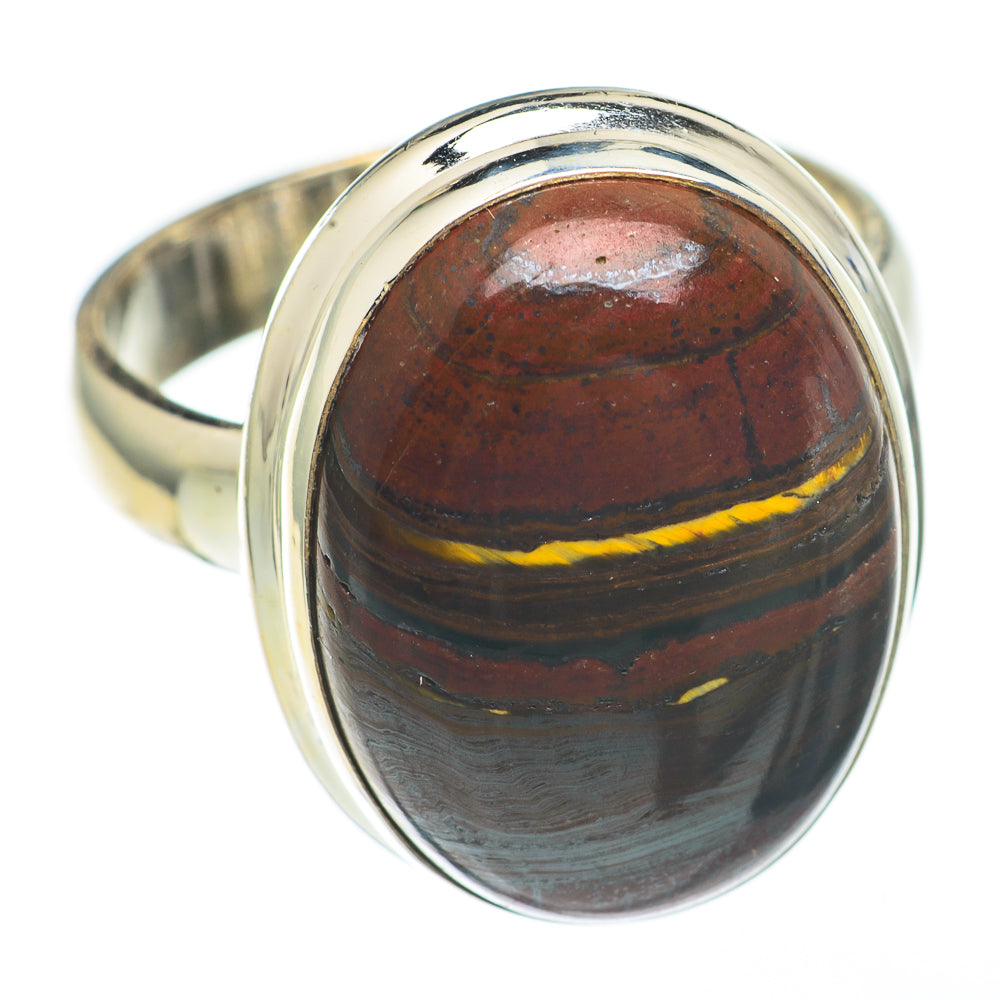 Red Tiger Iron Rings handcrafted by Anasilvercos - RING68265