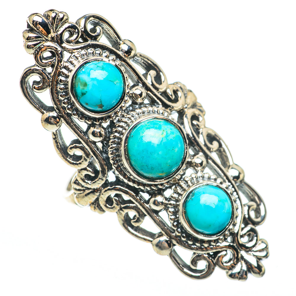 Arizona Turquoise Rings handcrafted by Anasilvercos - RING68283