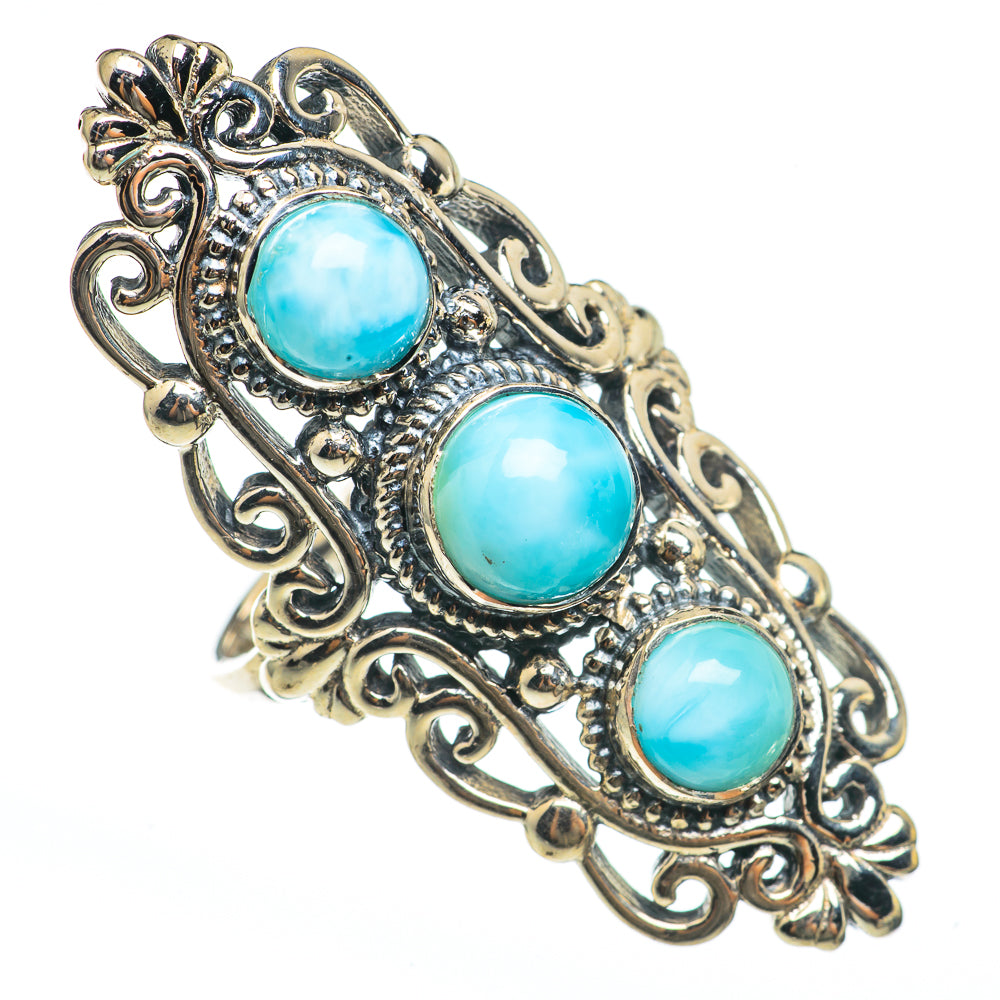 Larimar Rings handcrafted by Anasilvercos - RING68286