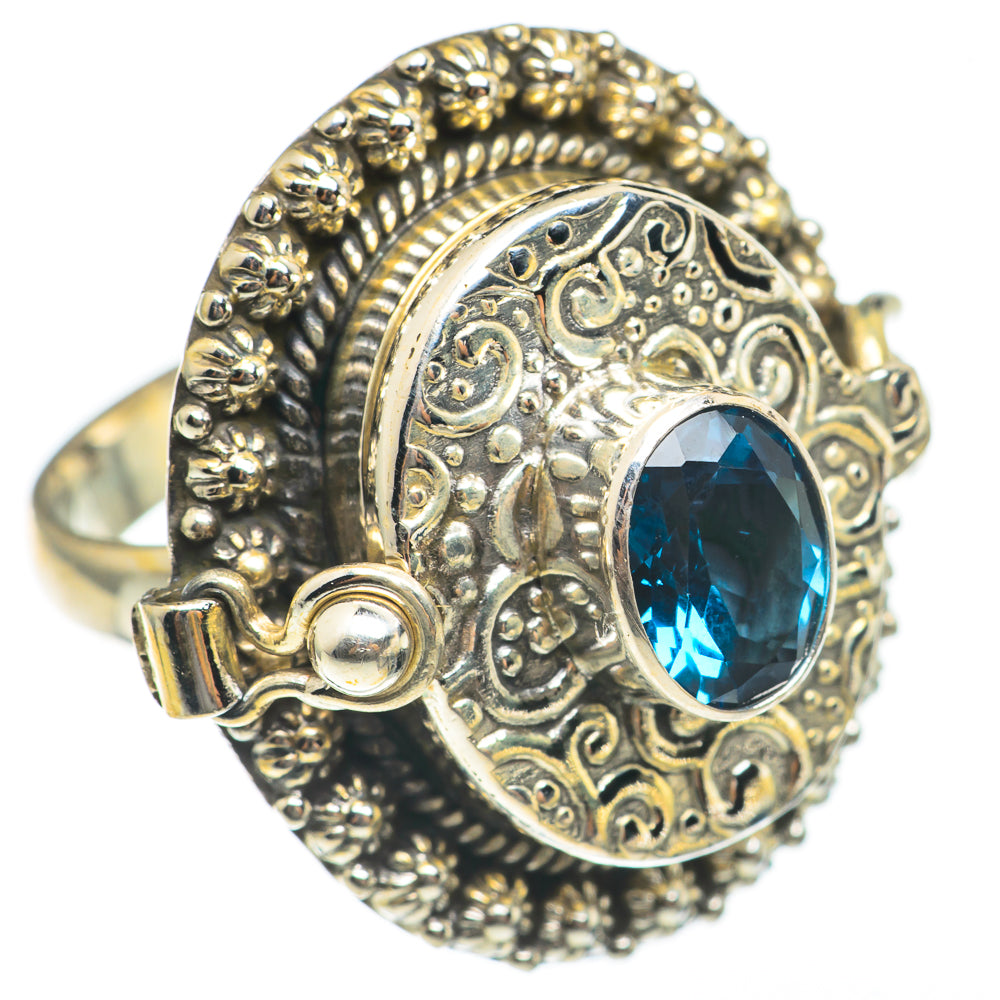 London Blue Topaz Rings handcrafted by Anasilvercos - RING68319