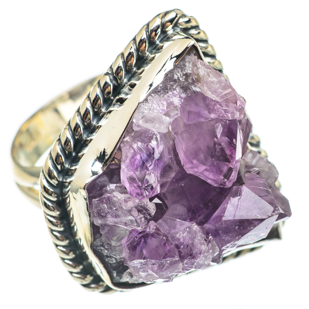 Amethyst Crystal Rings handcrafted by Anasilvercos - RING68336