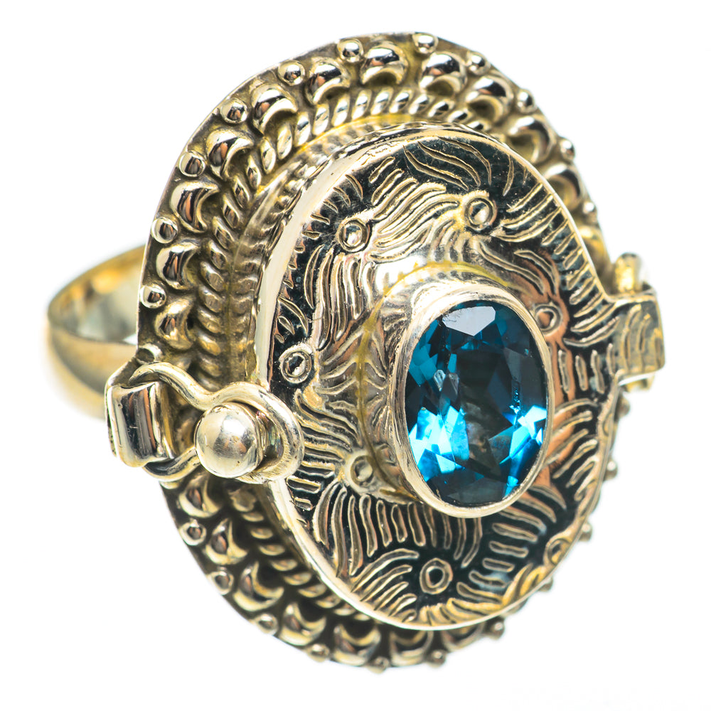 London Blue Topaz Rings handcrafted by Anasilvercos - RING68352