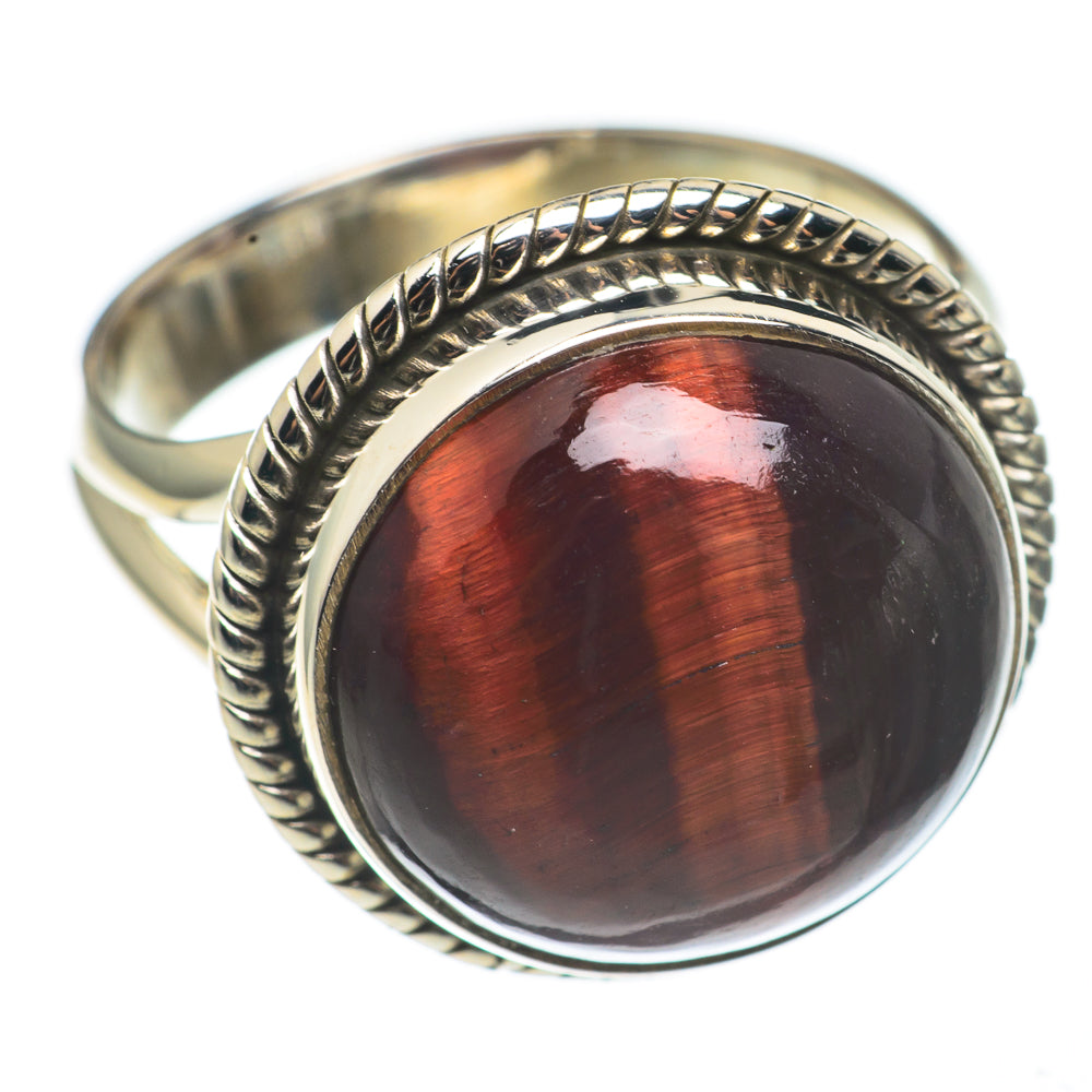 Red Tiger Eye Rings handcrafted by Anasilvercos - RING68384
