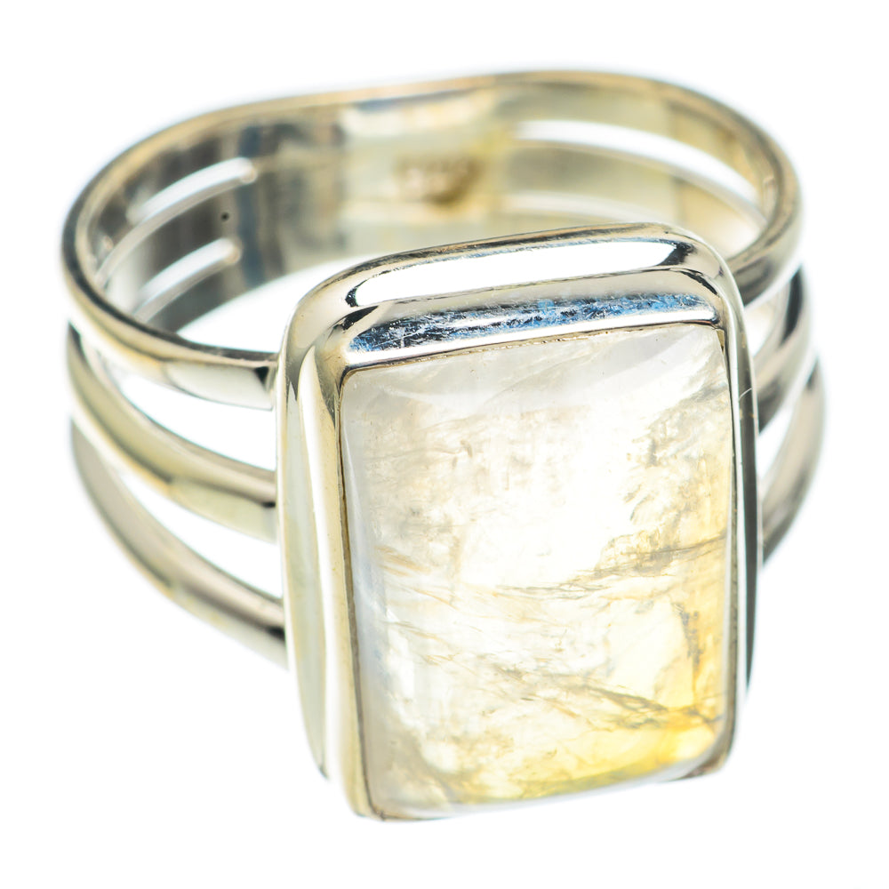 Rainbow Moonstone Rings handcrafted by Anasilvercos - RING68404