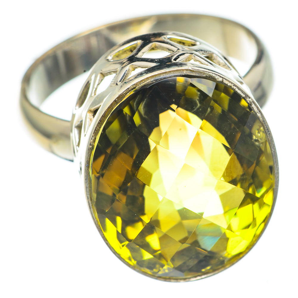 Olive Quartz Rings handcrafted by Anasilvercos - RING68408