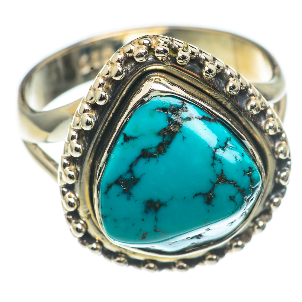 Tibetan Turquoise Rings handcrafted by Anasilvercos - RING68409