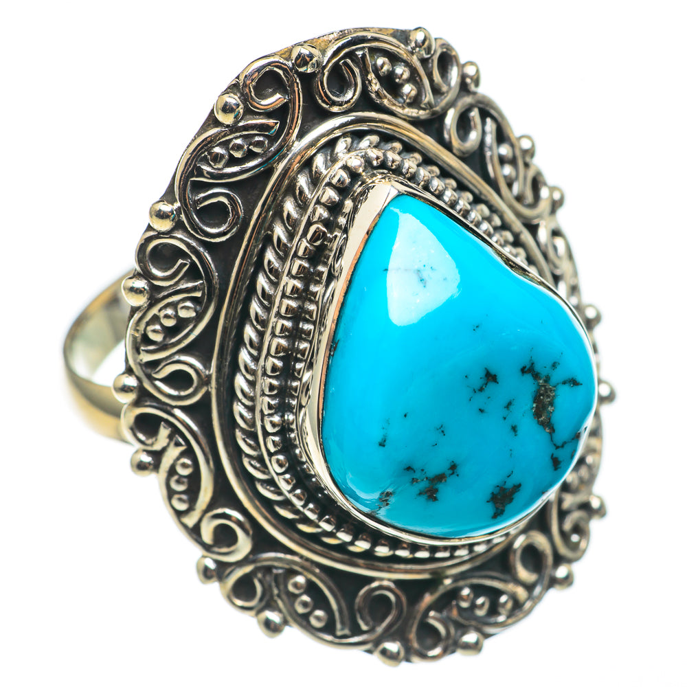 Tibetan Turquoise Rings handcrafted by Anasilvercos - RING68442