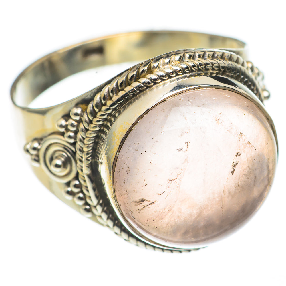 Rose Quartz Rings handcrafted by Anasilvercos - RING68491