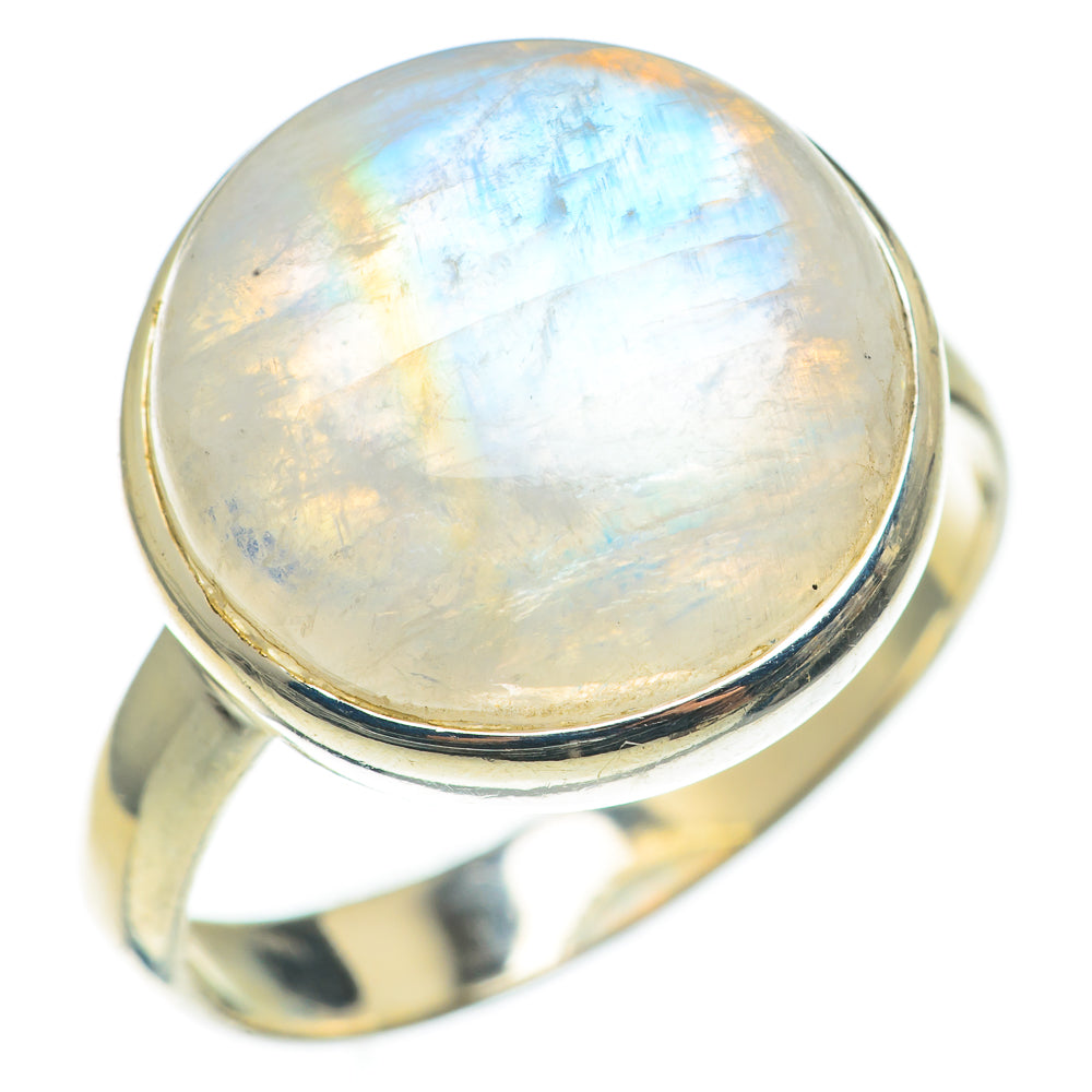 Rainbow Moonstone Rings handcrafted by Anasilvercos - RING68500