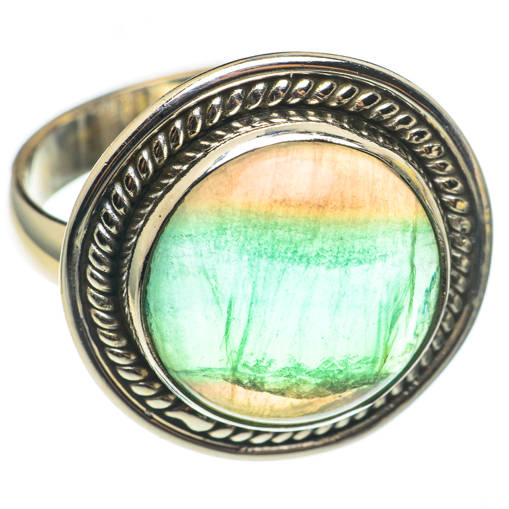 Green Fluorite Rings handcrafted by Anasilvercos - RING68503