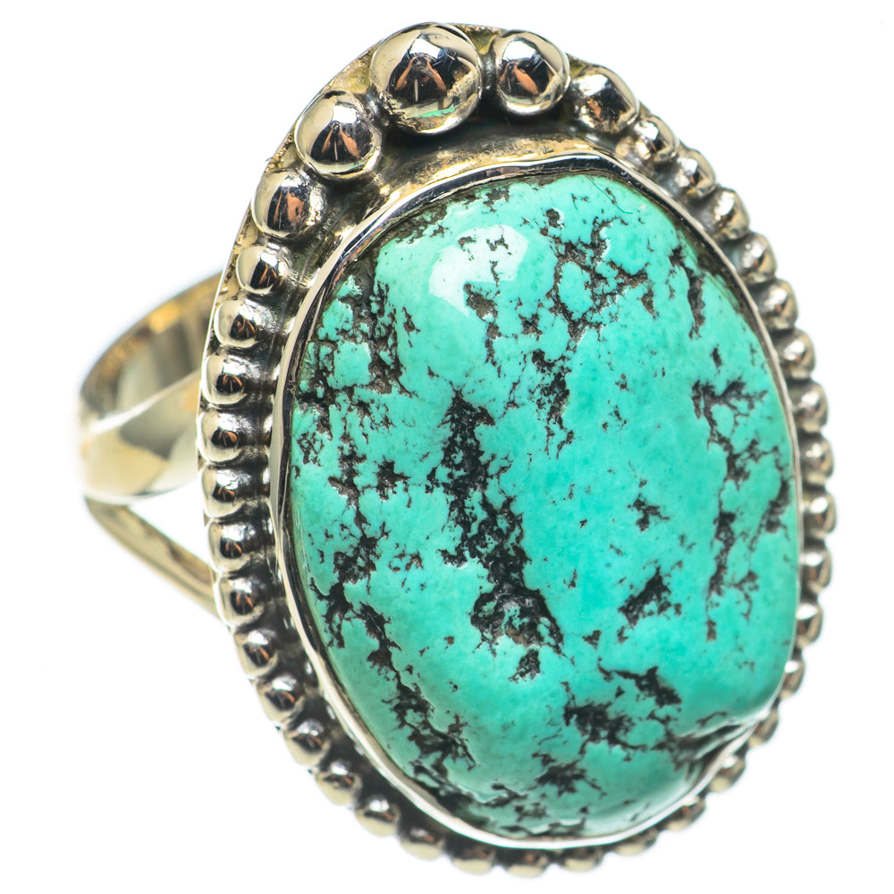 Tibetan Turquoise Rings handcrafted by Anasilvercos - RING68538