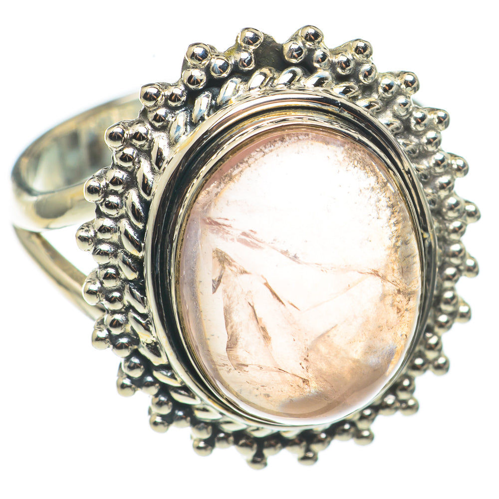 Rose Quartz Rings handcrafted by Anasilvercos - RING68549