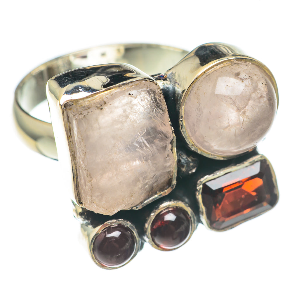 Rose Quartz Rings handcrafted by Anasilvercos - RING68578