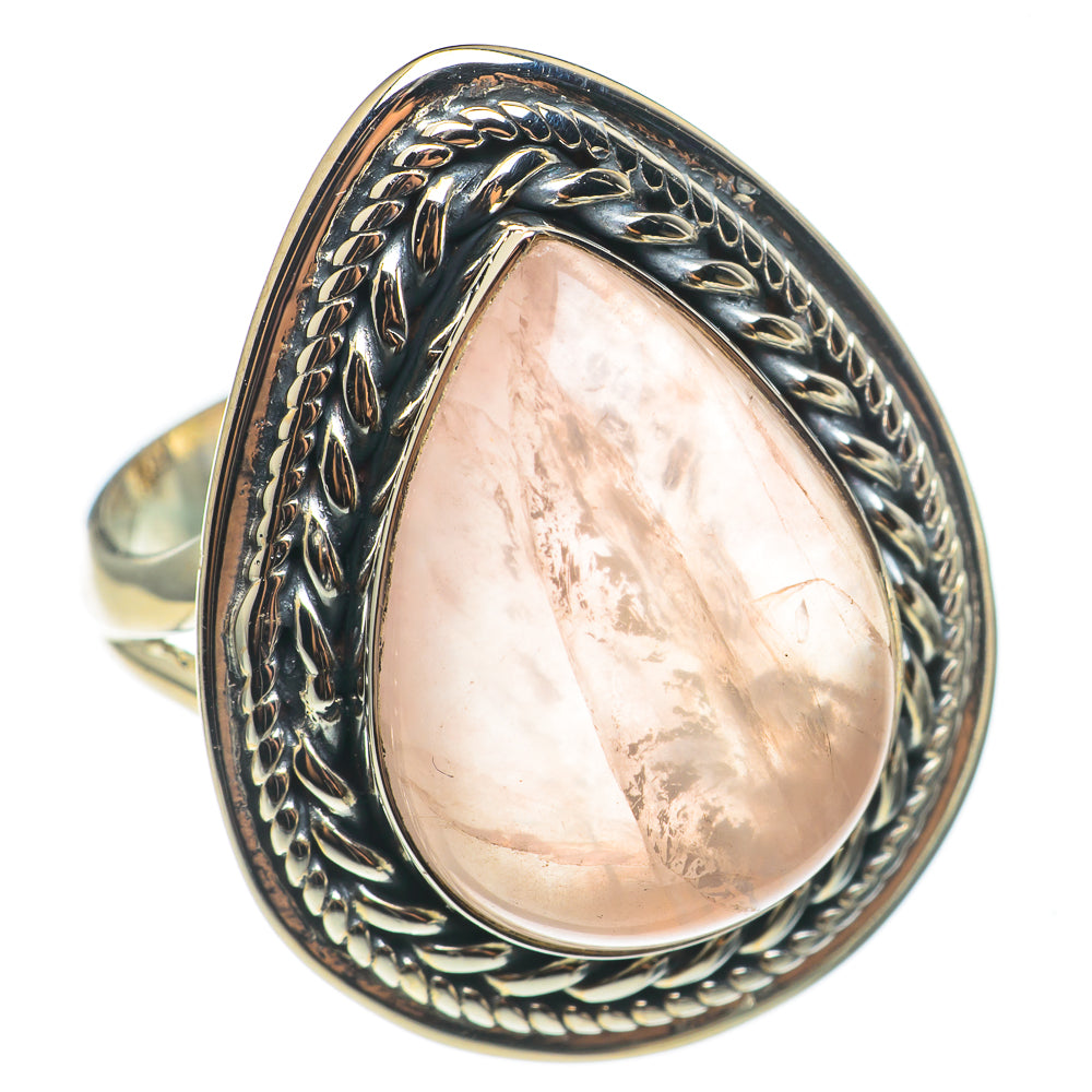 Rose Quartz Rings handcrafted by Anasilvercos - RING68635