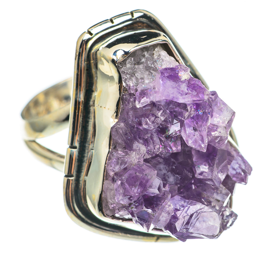Amethyst Crystal Rings handcrafted by Anasilvercos - RING68639