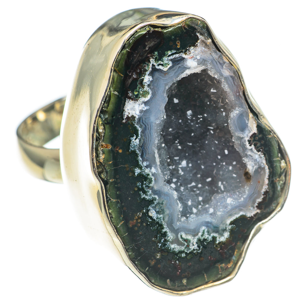 Coconut Geode Slice Rings handcrafted by Anasilvercos - RING68641