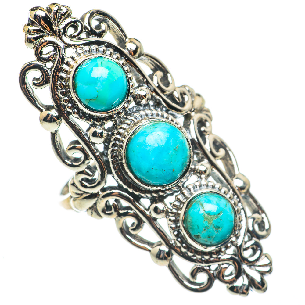 Arizona Turquoise Rings handcrafted by Anasilvercos - RING68654