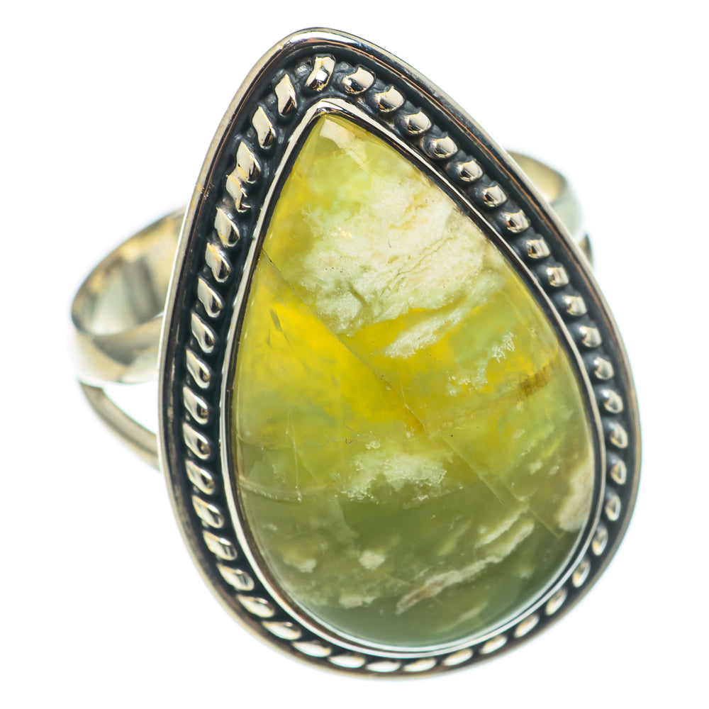 Australian Green Opal Rings handcrafted by Anasilvercos - RING68662