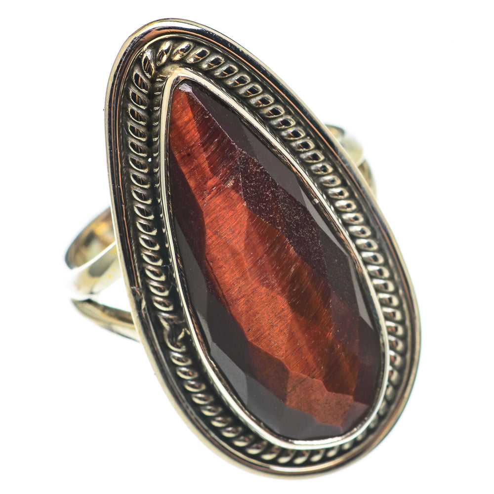 Red Tiger Eye Rings handcrafted by Anasilvercos - RING68663