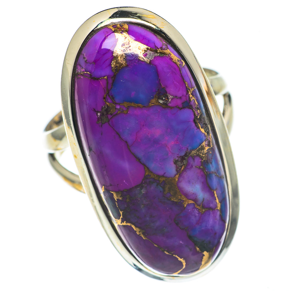 Purple Copper Composite Turquoise Rings handcrafted by Anasilvercos - RING68669