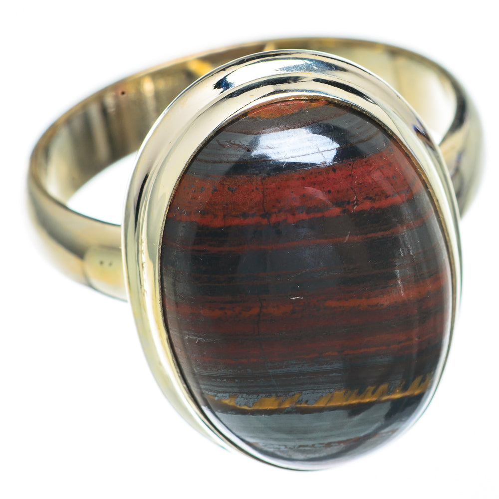 Red Tiger Iron Rings handcrafted by Anasilvercos - RING68682