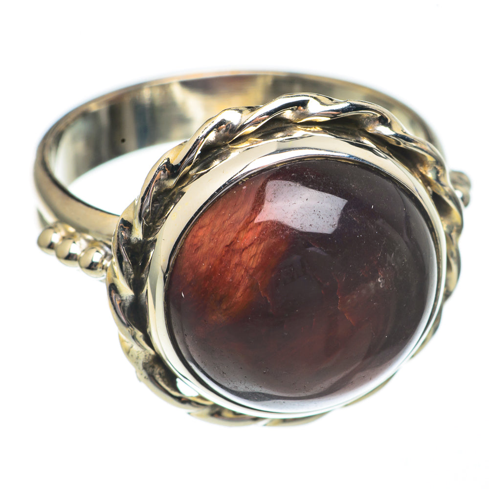 Red Tiger Eye Rings handcrafted by Anasilvercos - RING68683