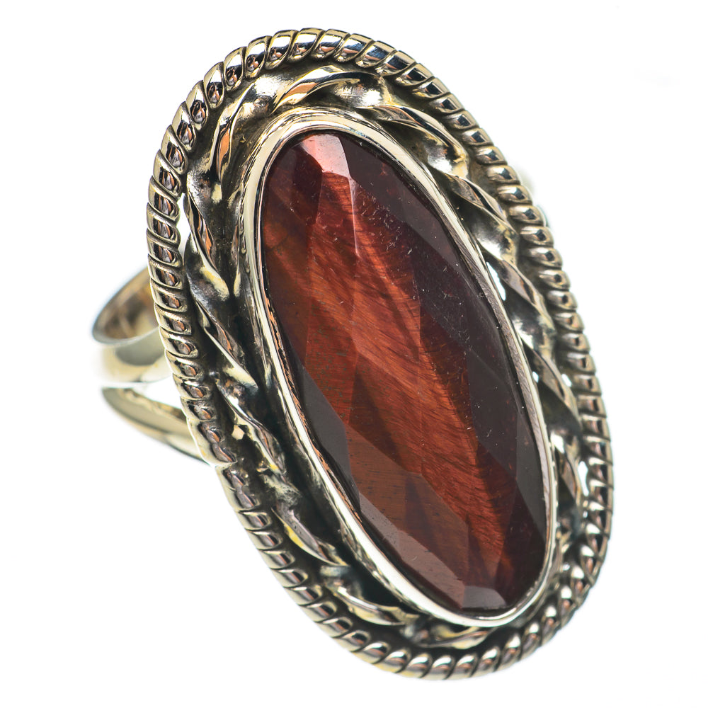 Red Tiger Eye Rings handcrafted by Anasilvercos - RING68684