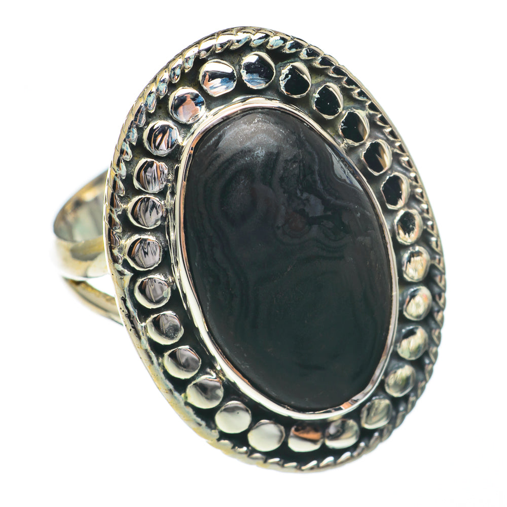 Psilomelane Dendrite Rings handcrafted by Anasilvercos - RING68700