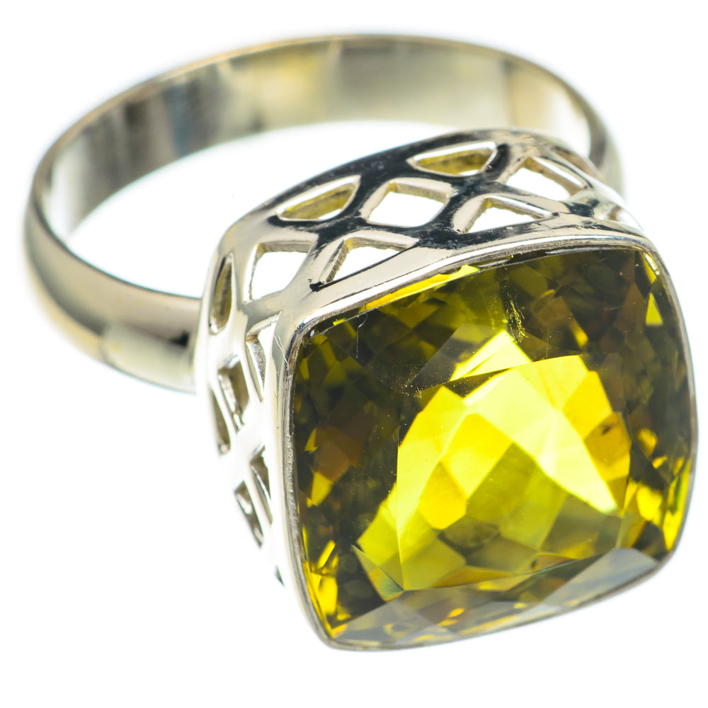Olive Quartz Rings handcrafted by Anasilvercos - RING68708
