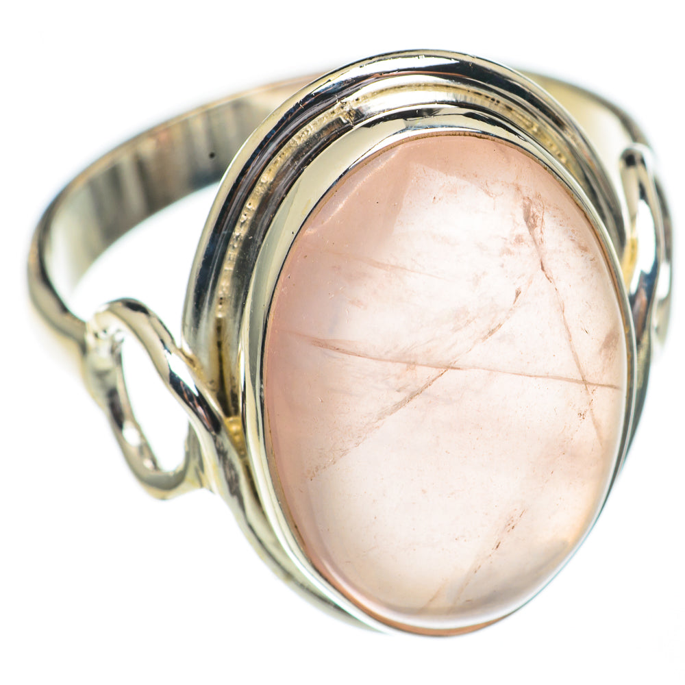 Rose Quartz Rings handcrafted by Anasilvercos - RING68759