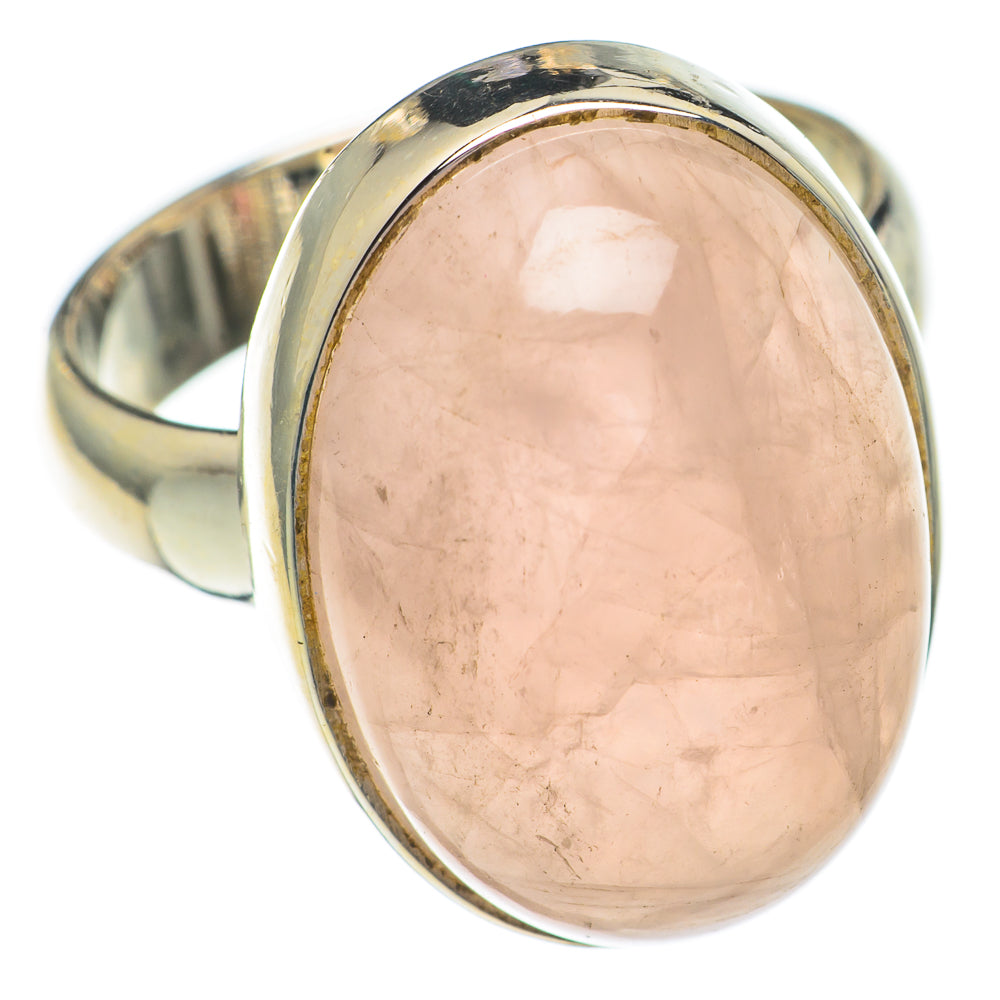 Rose Quartz Rings handcrafted by Anasilvercos - RING68793