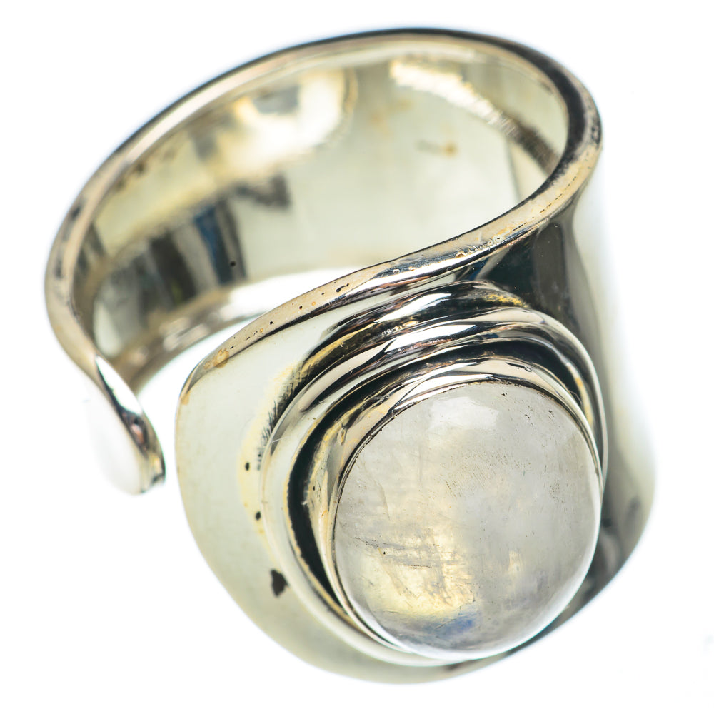 Rainbow Moonstone Rings handcrafted by Anasilvercos - RING68804