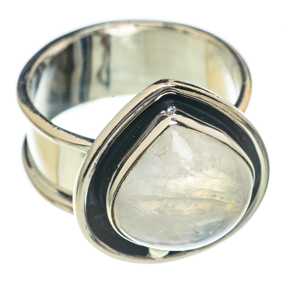 Rainbow Moonstone Rings handcrafted by Anasilvercos - RING68835