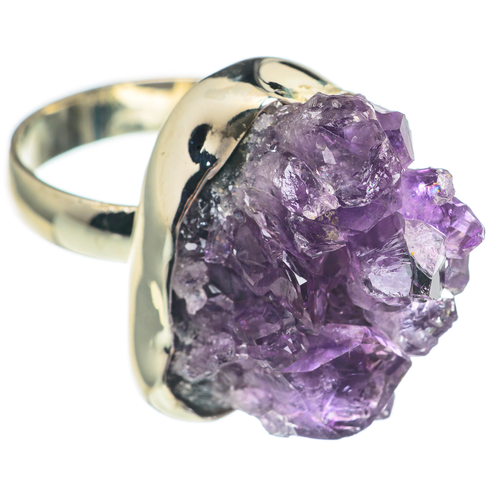 Amethyst Crystal Rings handcrafted by Anasilvercos - RING68860