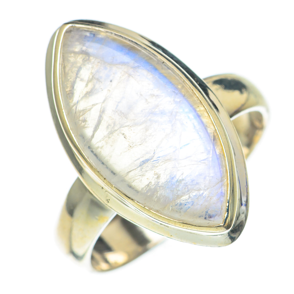 Rainbow Moonstone Rings handcrafted by Anasilvercos - RING68869