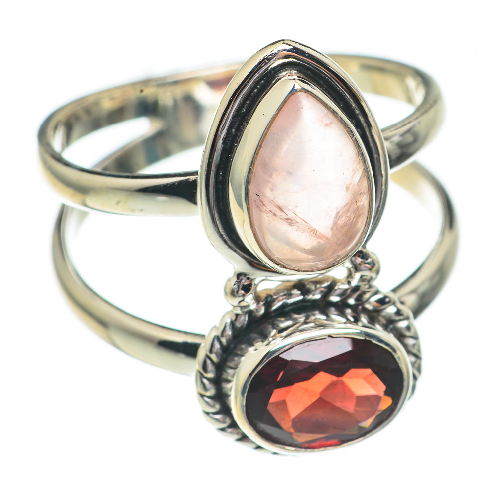 Rose Quartz Rings handcrafted by Anasilvercos - RING68870
