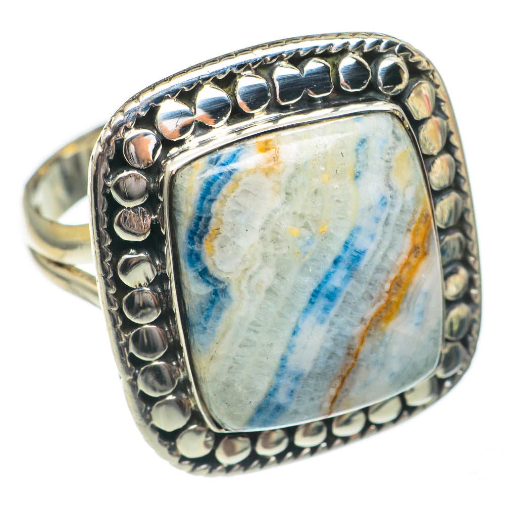 Blue Scheelite Rings handcrafted by Anasilvercos - RING68905