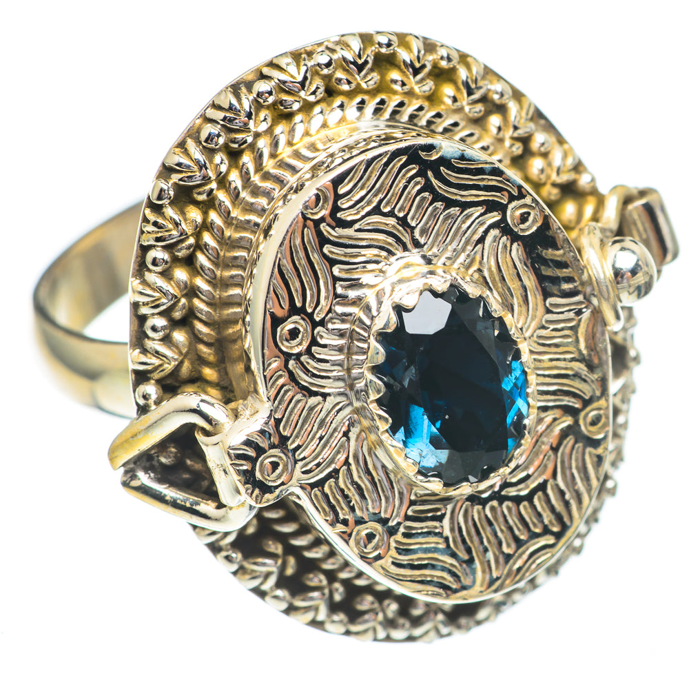 Londan Blue Topaz Rings handcrafted by Anasilvercos - RING68929