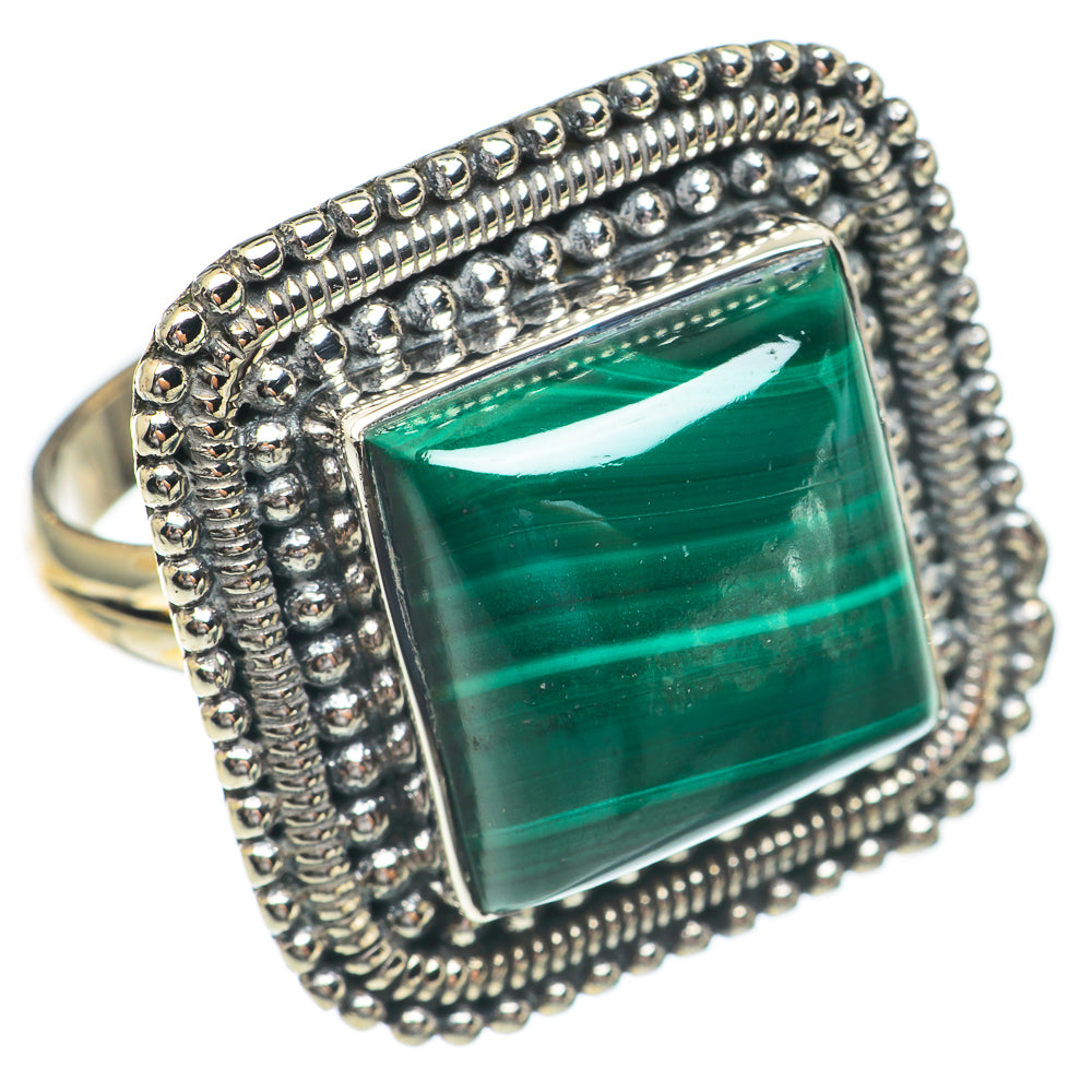 Malachite Rings handcrafted by Anasilvercos - RING68933