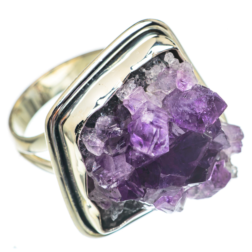 Amethyst Crystal Rings handcrafted by Anasilvercos - RING68942