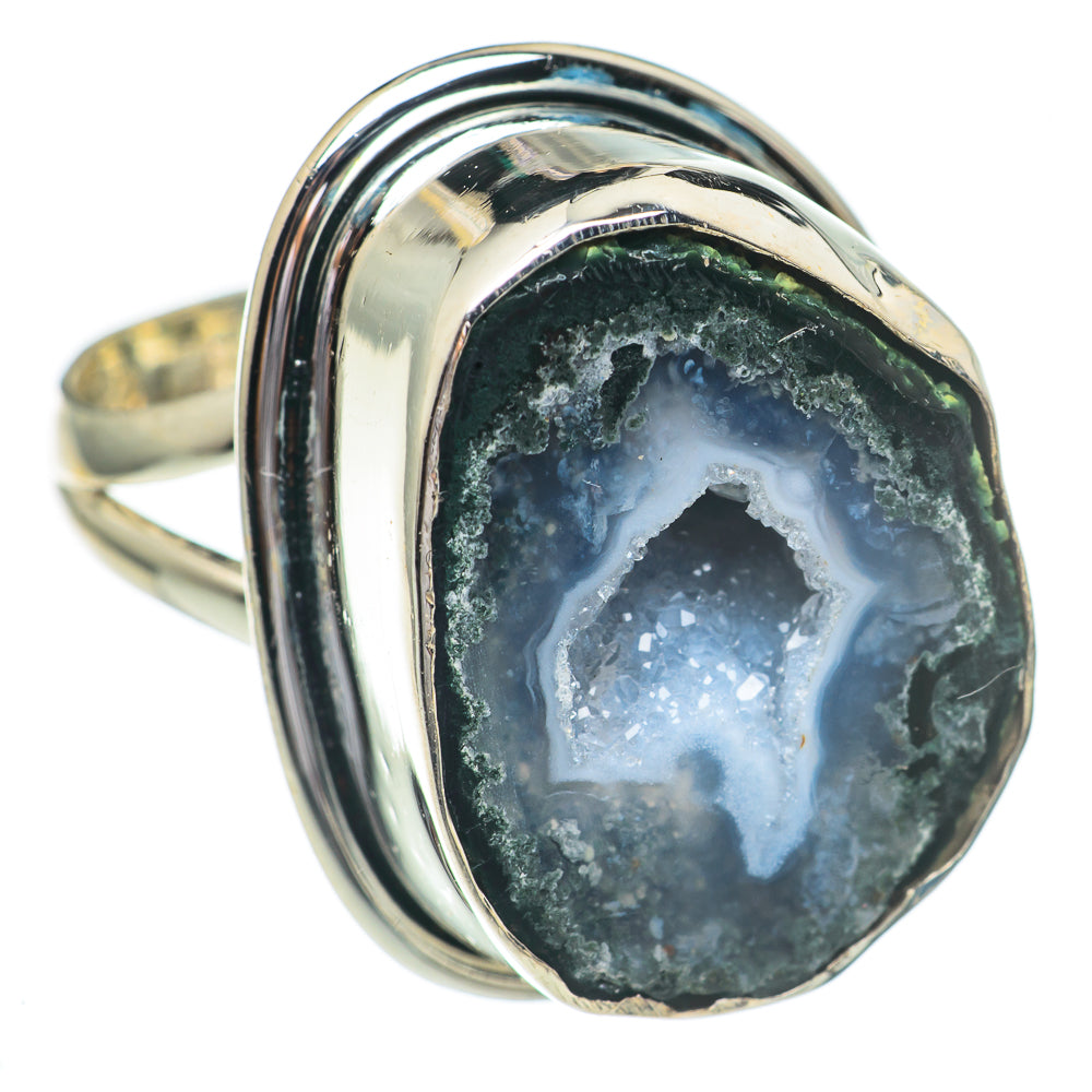 Coconut Geode Slice Rings handcrafted by Anasilvercos - RING68945