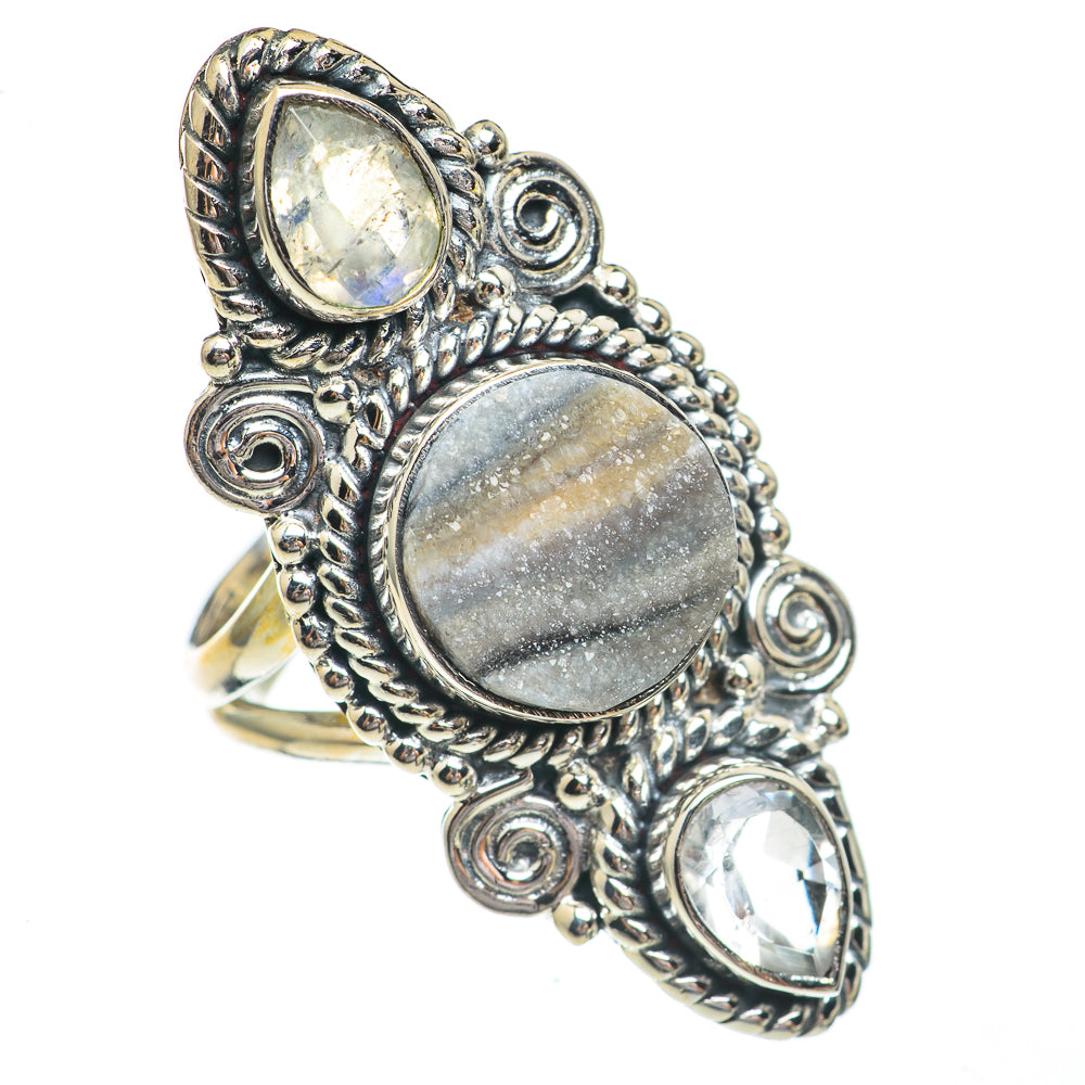 Desert Druzy Rings handcrafted by Anasilvercos - RING68957