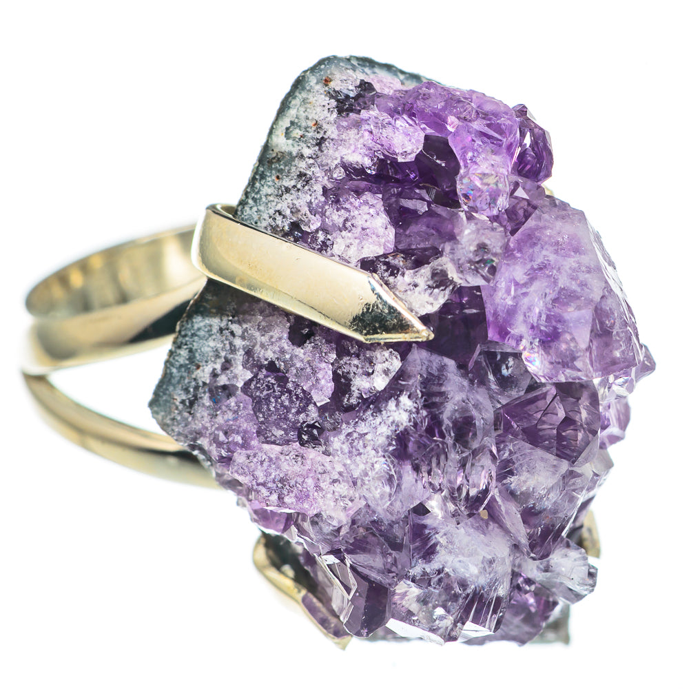 Amethyst Crystal Rings handcrafted by Anasilvercos - RING68975