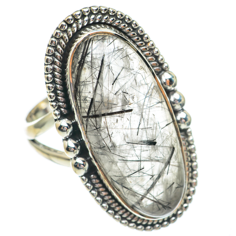 Tourmalinated Quartz Rings handcrafted by Anasilvercos - RING68976